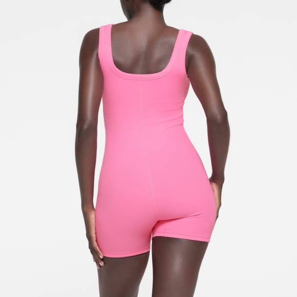 SKIMS Cotton Rib Onesie in Sugar Pink - Picture 2 of 6